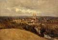 View of Saint Lo plein air Romanticism Jean Baptiste Camille Corot